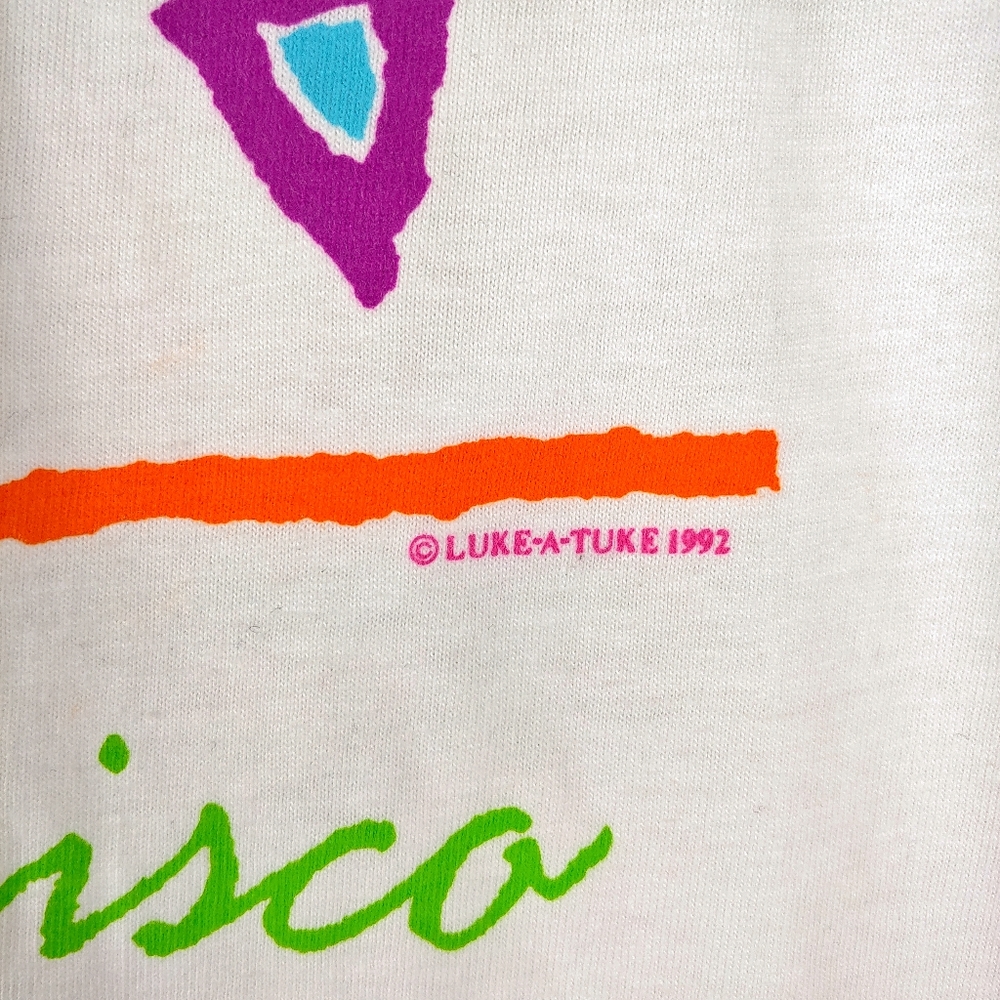 Vintage 1992 Men's graphic tee shirt San Francisco Hanes Beefy-T size XL - Picture 3 of 7